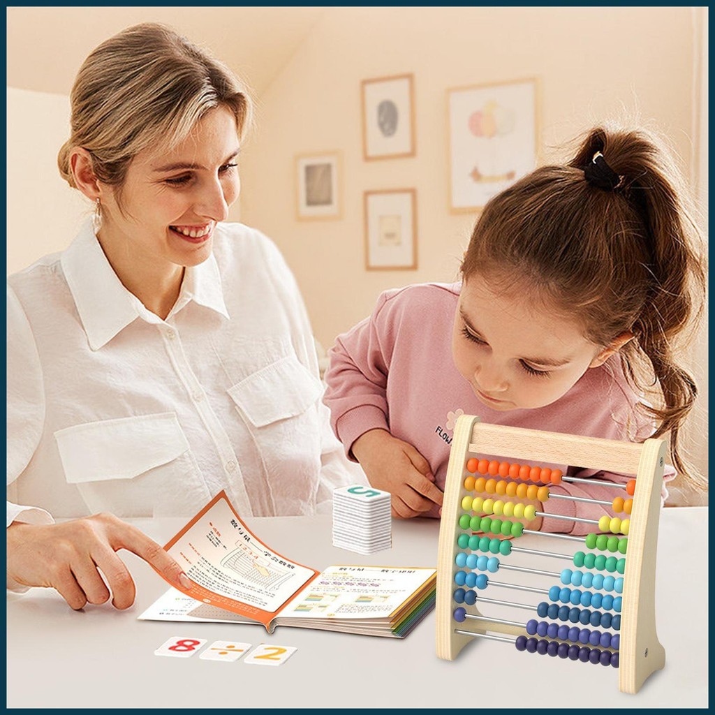 Abacus for Kids Math Educational Counting Toy 10-Row Counting Toys for ...