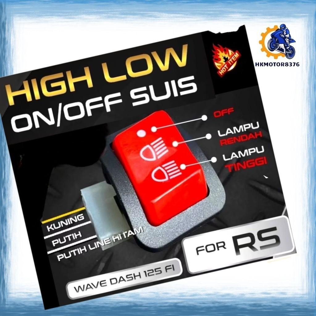RS150 RSX RED HI LOW BUTTON ON OFF LIGHT DOUBLE SIGNAL STARTER ENGINE ...