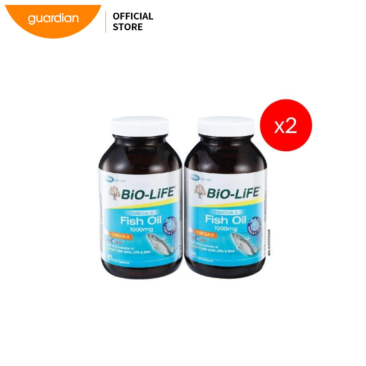 [Bundle of 2] Bio-LiFE Omega-3 Fish Oil 1000mg 200's x2 (Value Pack ...