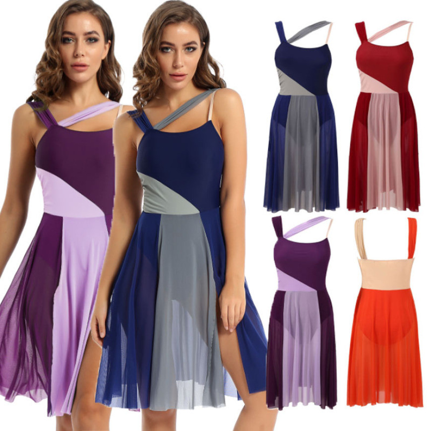 Trend4us Sheer Mesh Cutout Ballet Leotard Dress main image 0