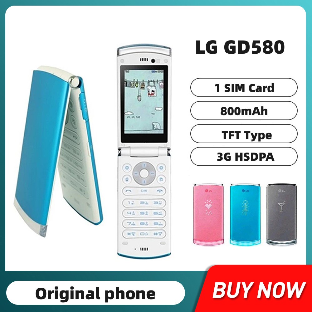 GD580 Original Unlocked LG LOLLIPOP GD580 Lollipop 800mAh 3.15MP External  Hidden OLED Display Cellphone Free Shipping | Shopee Malaysia