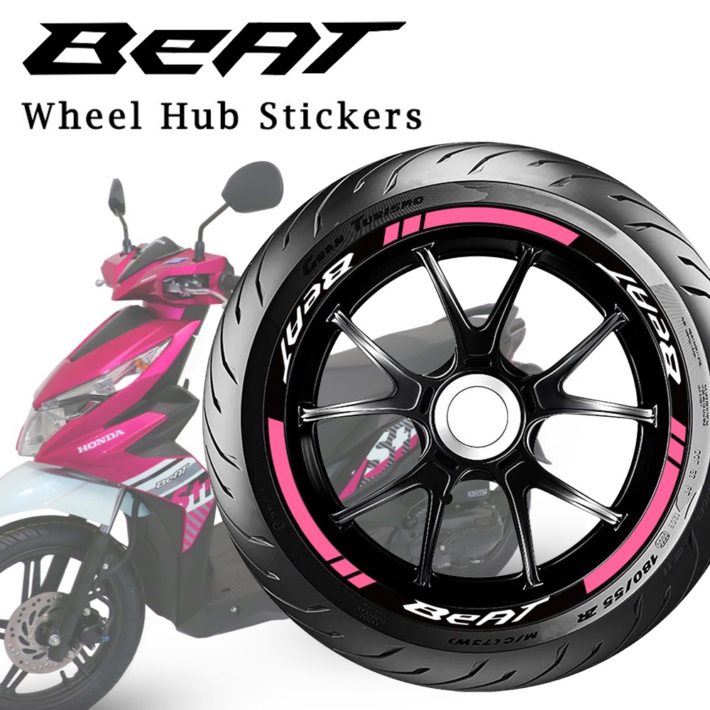 16PC For Honda Beat Reflector Motorcycle Wheel Hub Vinyl Sticker Rim ...
