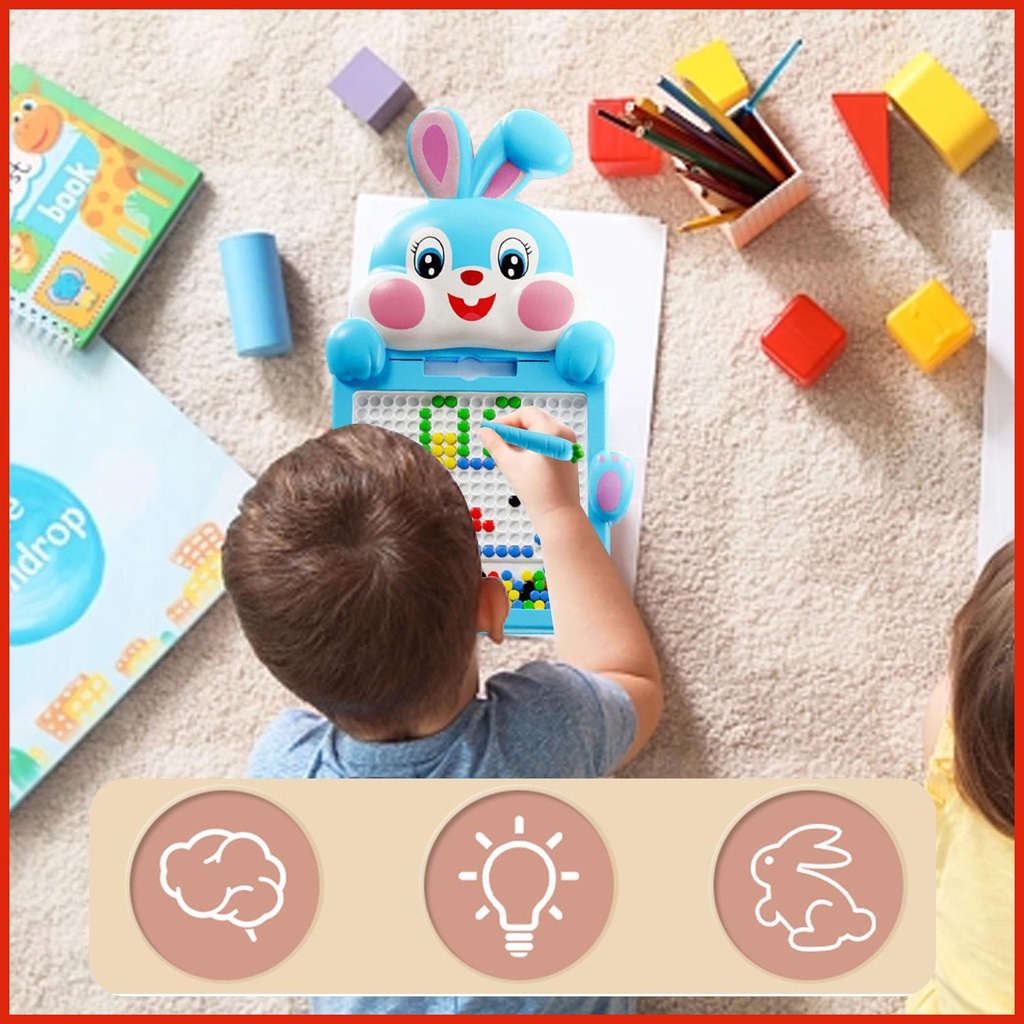 Magnetic Dot Art Cute Rabbit Shaped Magnetic Dots Board for Kids with ...