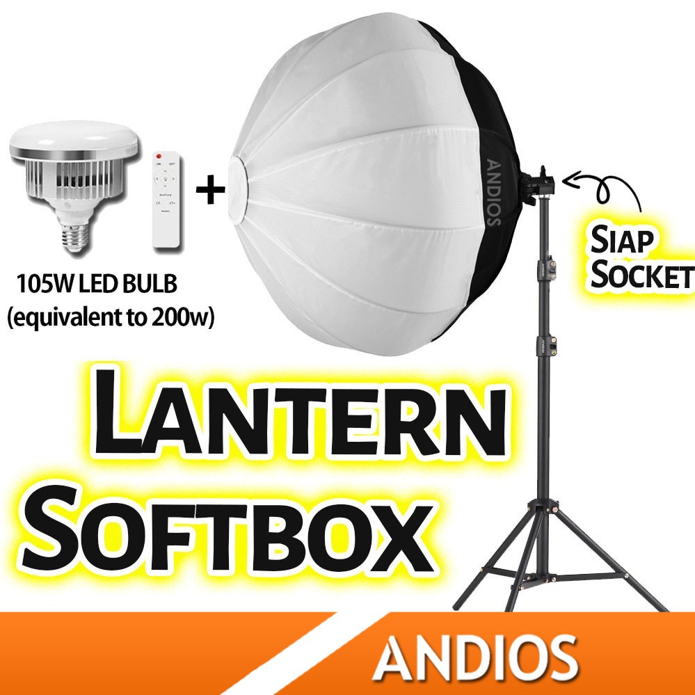 Lantern Softbox E27 Socket Lighting Ball Lampu Studio Bola 50cm Light