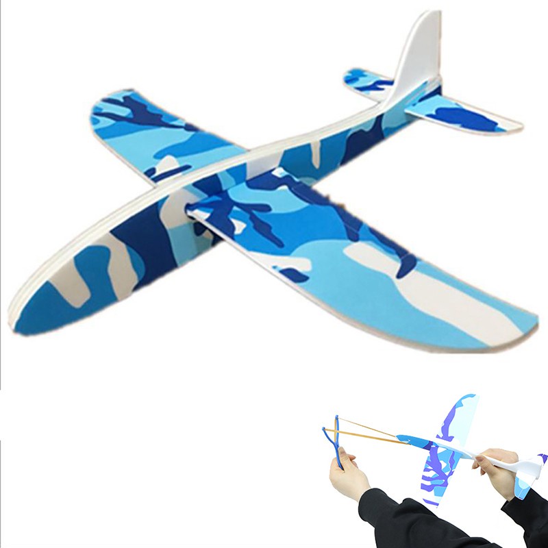 DIY Foam Glider Slingshot Airplane Model Toys for Children Outdoor