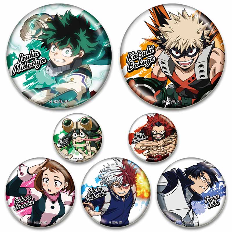 Spille Anime Boku No Hero Academia – Badges Da 5,8 Cm Per Zaini E Vestiti