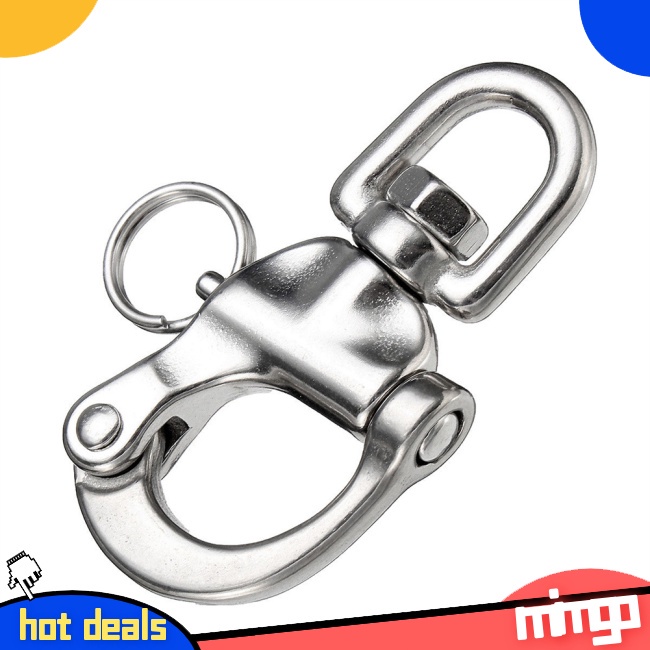 Mimgo Swivel Eye Snap Shackle Quick Release Bail Rigging Stainless Steel Shackle For Marine