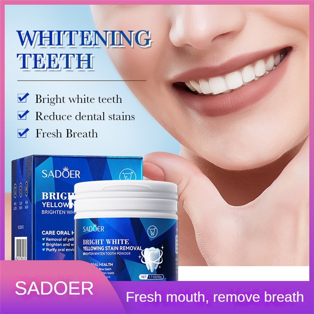 Sadoer Teeth Whitening Tooth Powder Antibacterial Cleaning Sensitive 