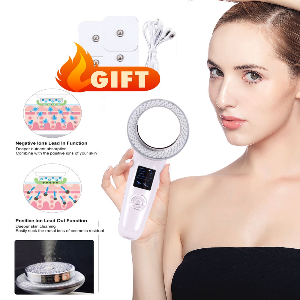 Women 6in1 EMS Sonic LED Cavitation Galvanic Body Slimming Infrared