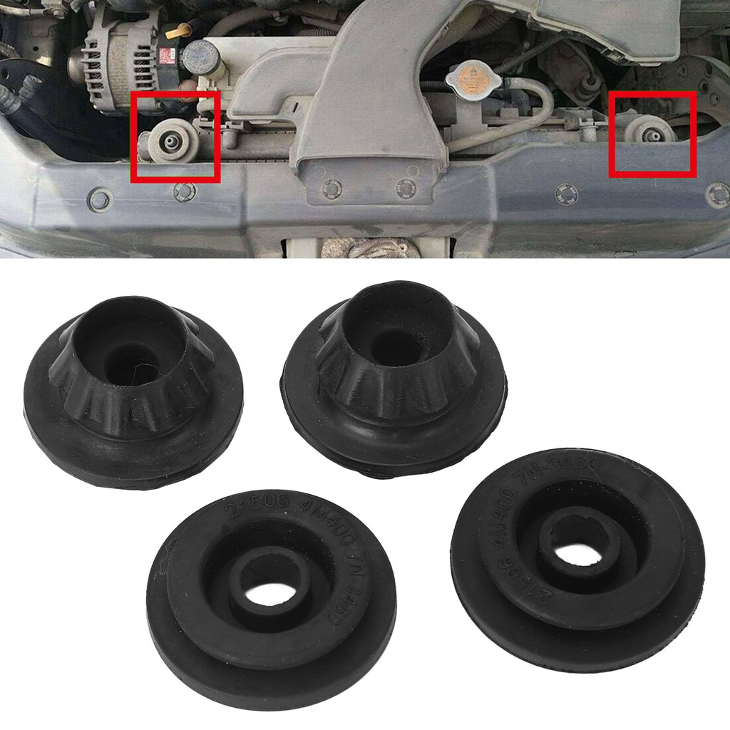 TMA4PCS Upper Radiator Mount Bushing 21507 4M400 Lower Rubber Radiator