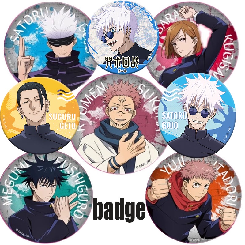 Jujutsu Kaisen Round Badge Periphery Gojo Satoru Yuji Itadori Fushiguro ...