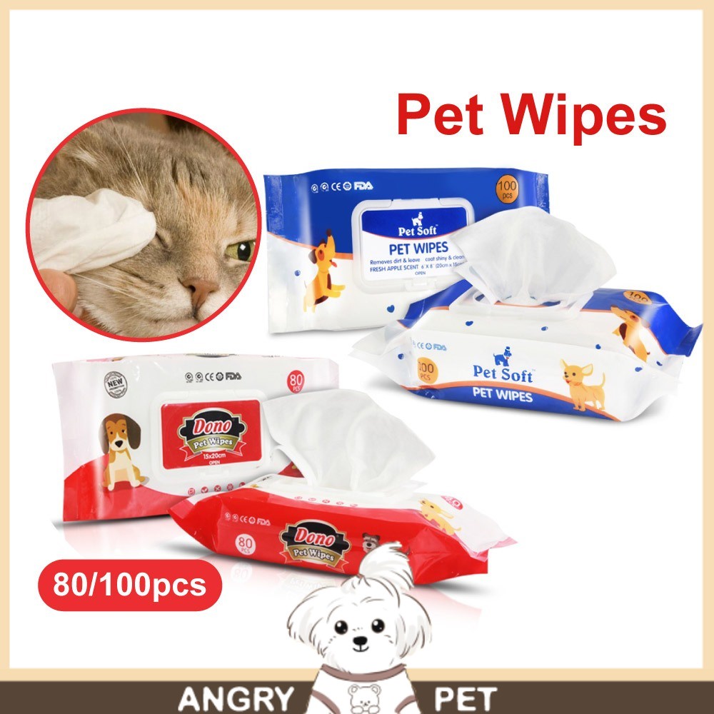 Pet Wipes Alcohol Free Remove Tear Sterilization Cat and Dog Cleaning ...