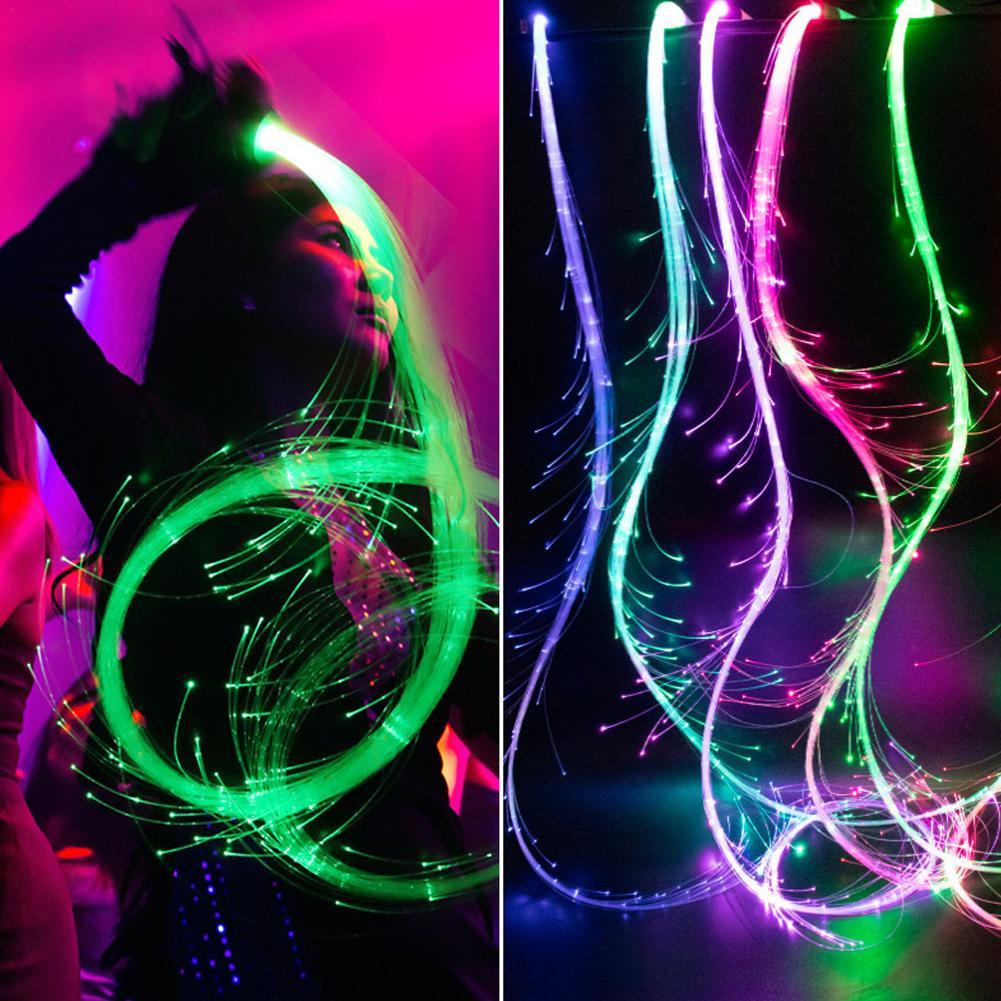 RGB LED Fiber Optic Whip Light Flash Whip Light Up Rave Toy 23 Light ...