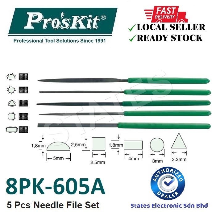 Pro'sKit 8PK-605A 5pcs Needle File Set | Shopee Malaysia