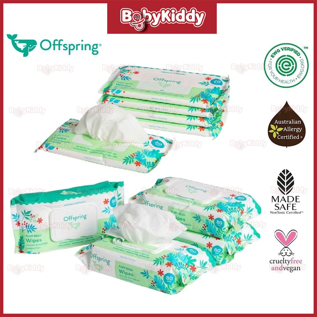 Offspring Natural Baby Wipes Eco Friendly Wipes 20ct 80ct Shopee