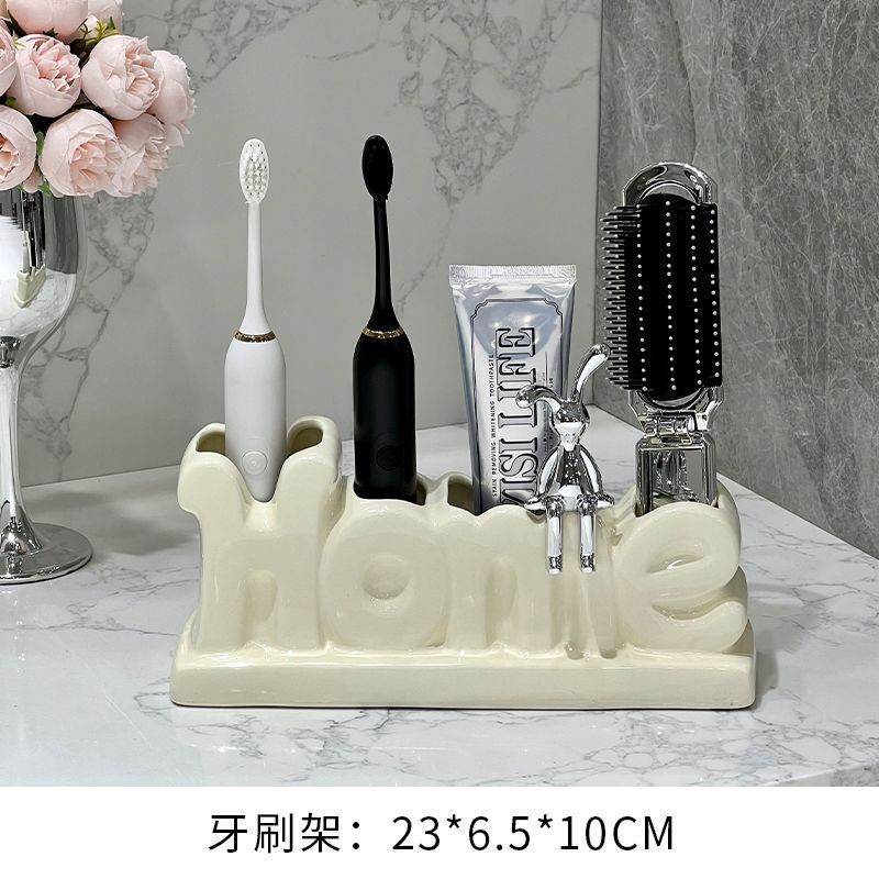 1pc Portable Toothbrush Storage Box, 3-in-1 Mouthwash Cup Toothbrush Holder,  Luxurious Couple Wash Cup For Home Use