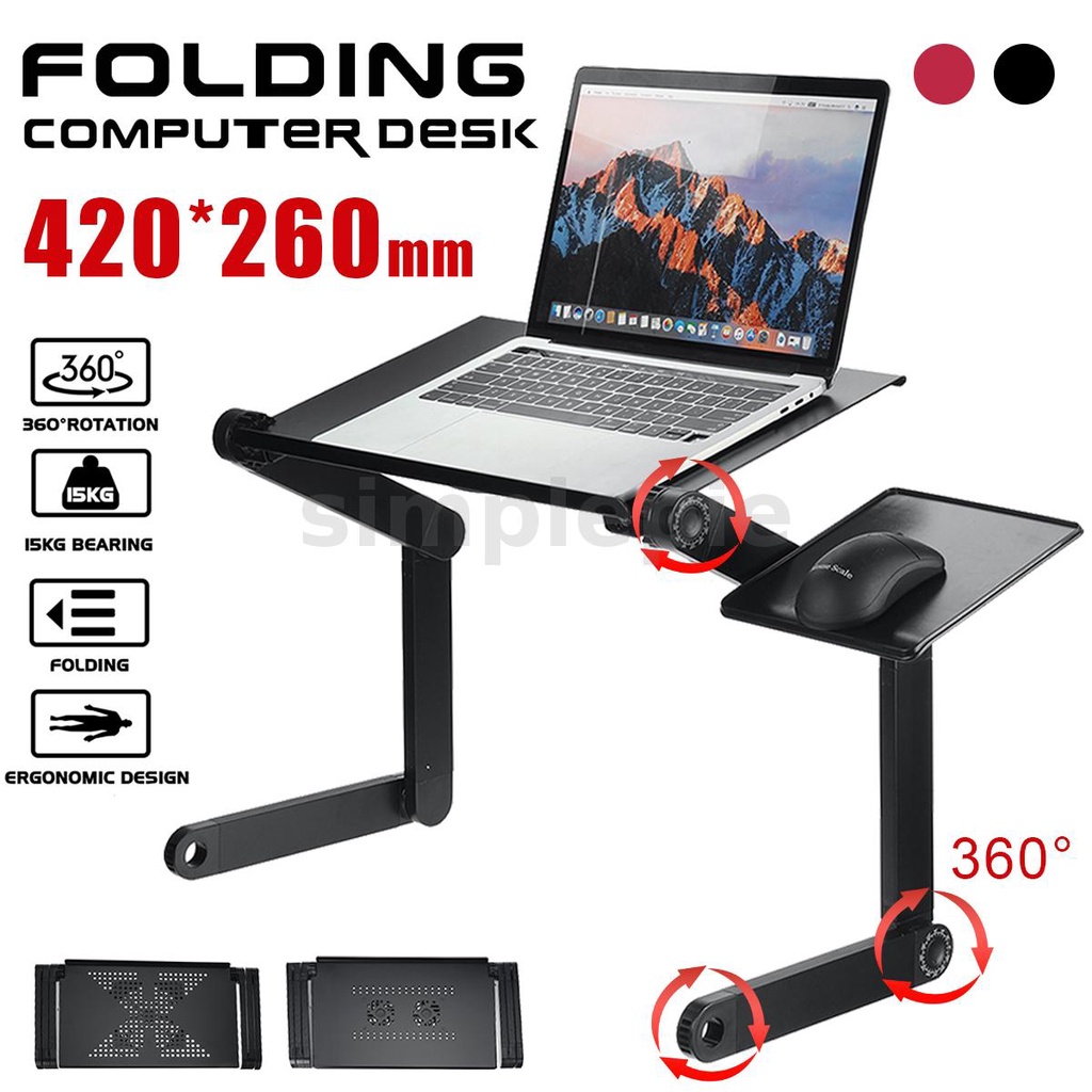 Portable Aluminum Folding Computer Desk Notebook Desk Laptop Stand
