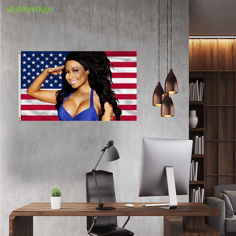 Vhdd 3x5ft Nicki Minaj Rap Sexy Usa Flag Music Singer Star Silk Fabric Decor Banner My Shopee 