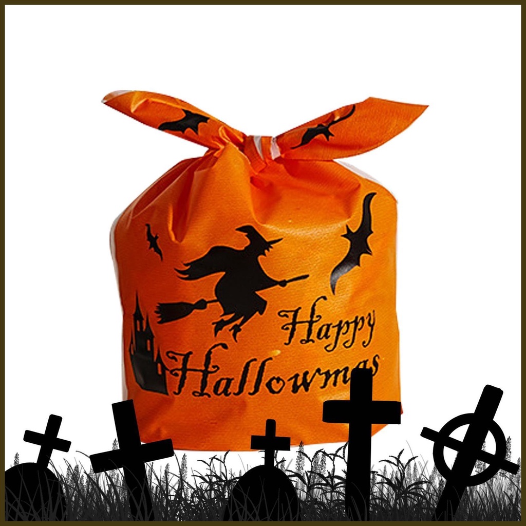 Halloween Candy Bags 50PCS Horrible Bat Novelty Goodie Bag with Tie