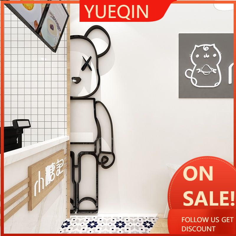 Acrylic Violent Bear Wall Sticker Creative Home Living Room Shop Wall ...