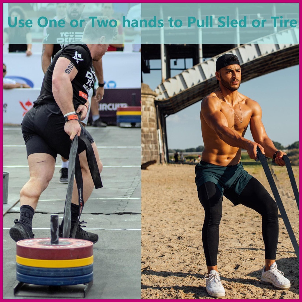 Sled Pull Belt Sled Workout Belt for Squat Portable Exercise Belt Gym