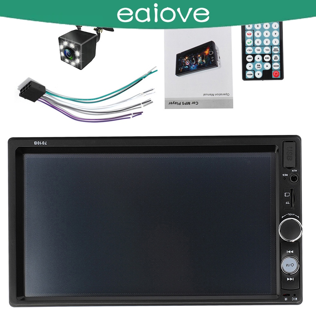 7010B 2 Din Car Video Player inch AUX Multimedia MP5 Touch FM 7 TF