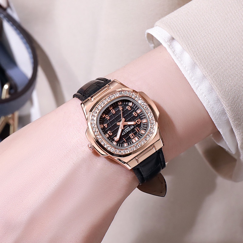 Wholesale of Women s Quartz Watches for Foreign Trade Popular Fashion Watch on the Internet Belt Inlaid Diamond Watch Women s Watch Fashion Korean Student Watch Shopee Malaysia