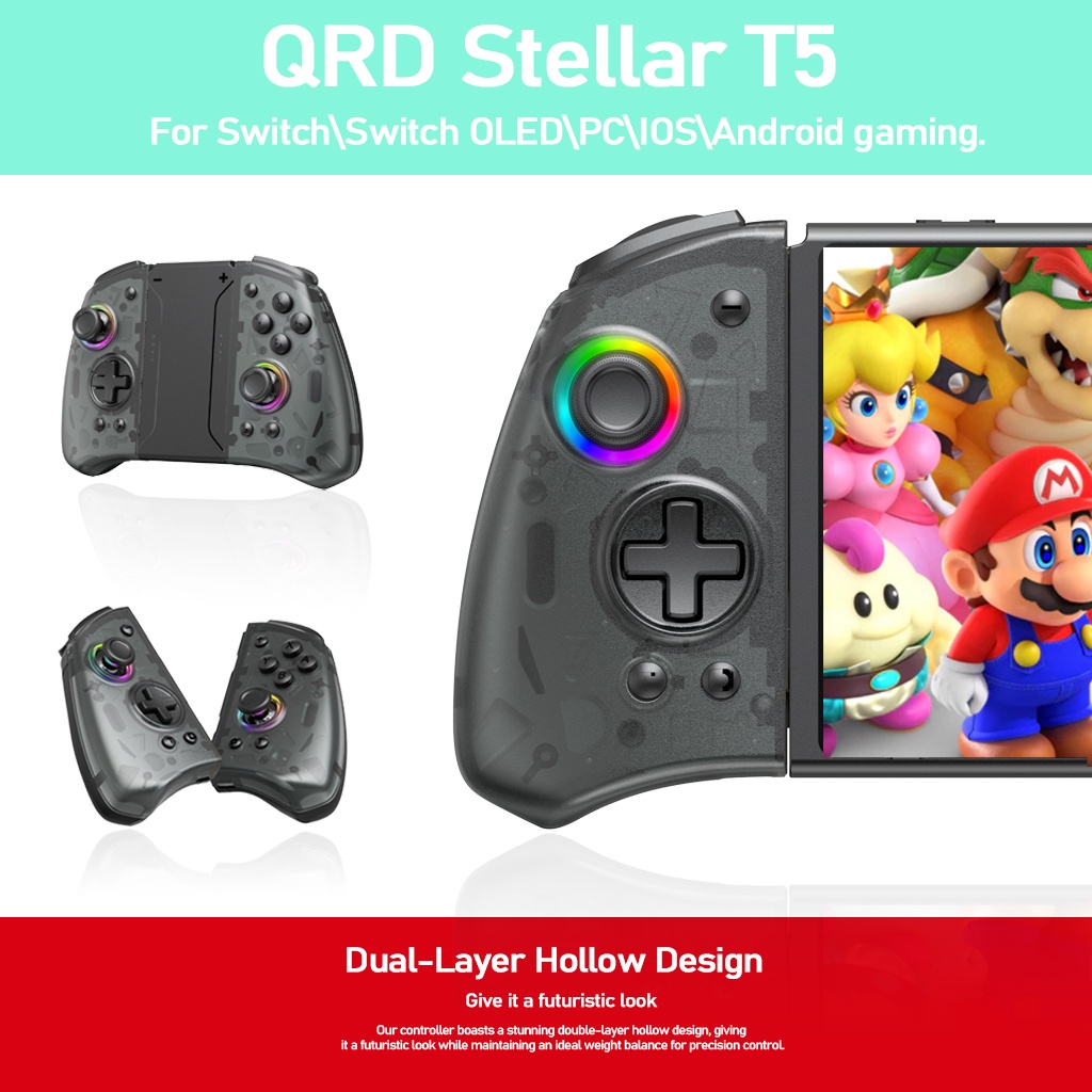 QRD Stellar T5 Wireless Joy Pad for Switch Controller Joystick Gamepad  Wireless Switch/PC/IOS/Android Controllers JoyPad | Shopee Malaysia