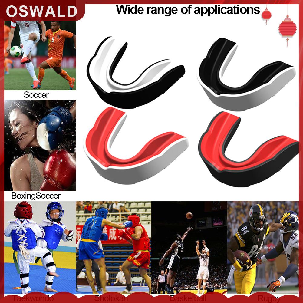 Oswald 2/4Pcs Sports Mouthguard Mouth Guard Boxing Gum Shield for