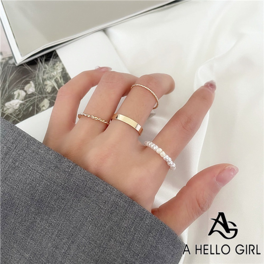 Simple gold deals plated rings