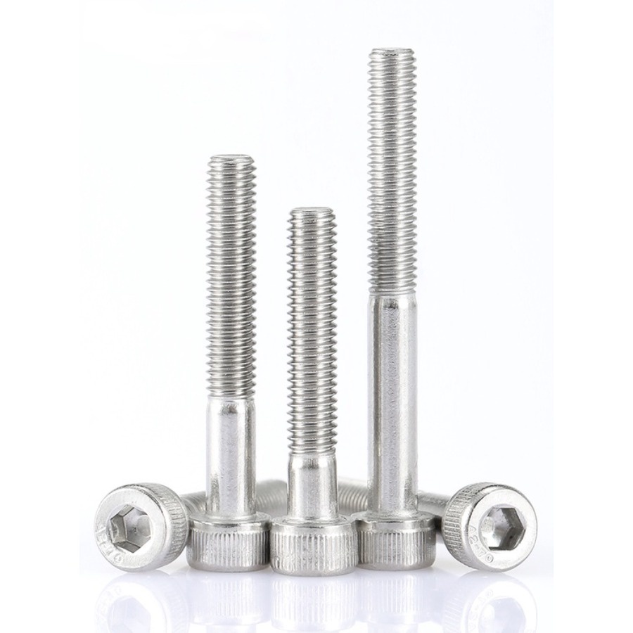 304 Stainless Steel Half Thread Hexagon Socket Screw Extension Cup Head
