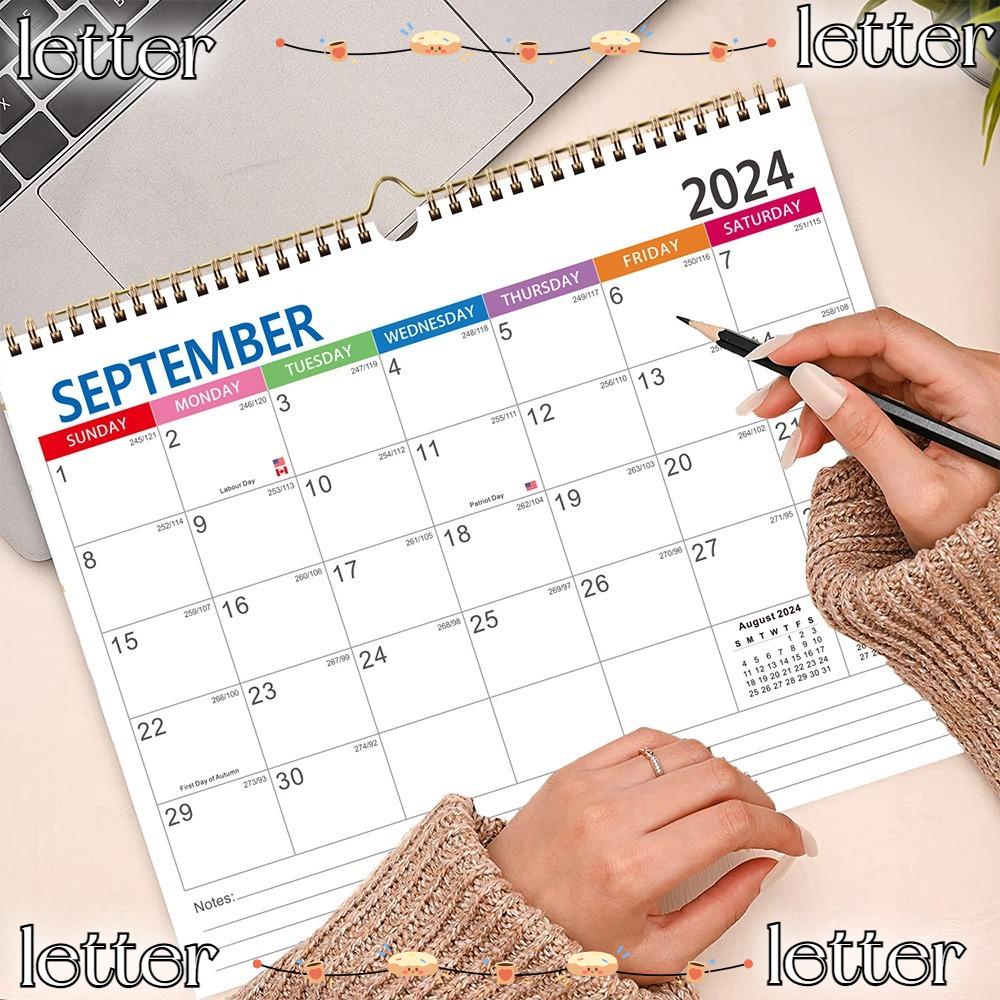 LETTER 2024 English Wall Calendar, January 2024June 2025 Year Planning