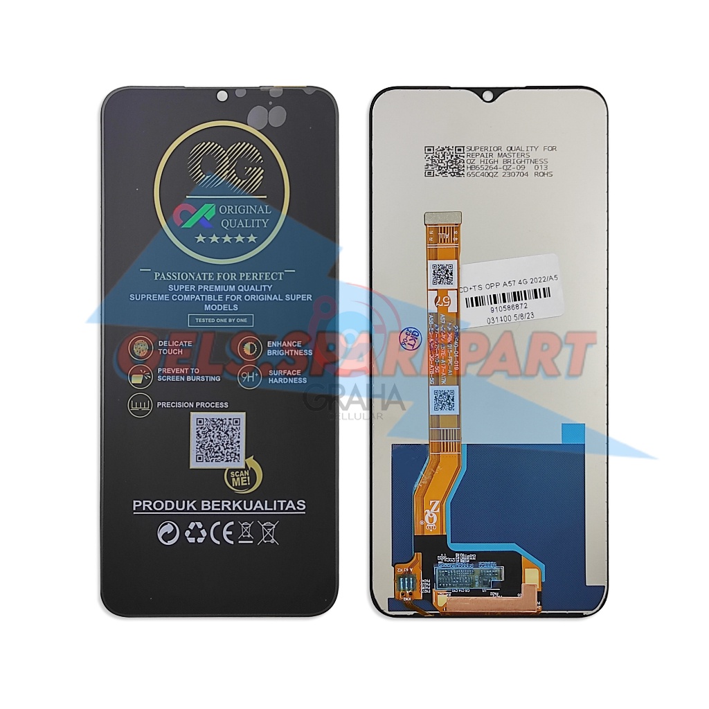 DISPLAY TOUCH SCREEN ORIGINALE OPPO Per A17 A57 A77 5g A17k A57s Schermo Vetro