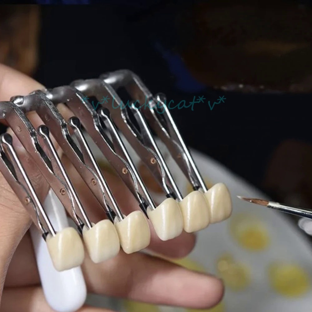 new 1pcs Dental Veneer Porcelain False Teeth Clip Brush Glazing Handle