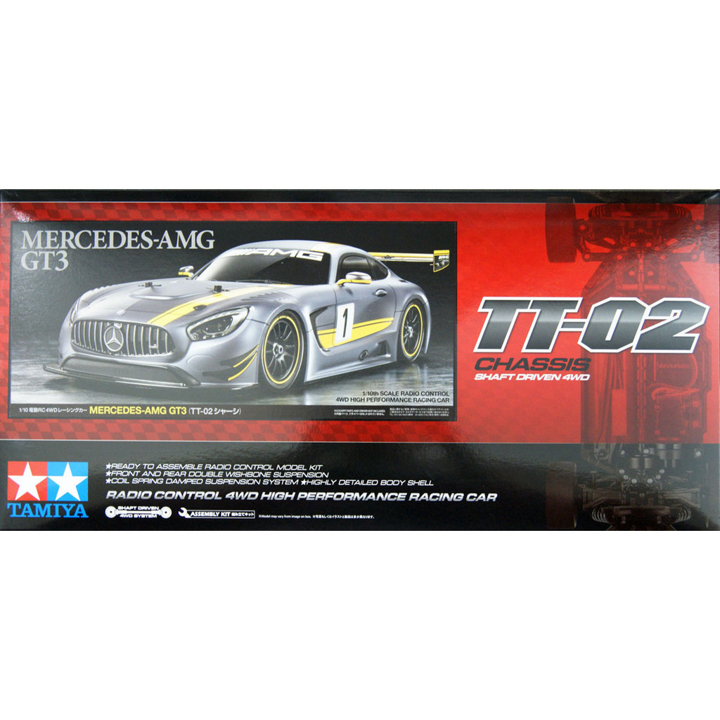 Tamiya 1/10th Scale Mercedes AMG GT3 (TT-02 Chassis) Kit