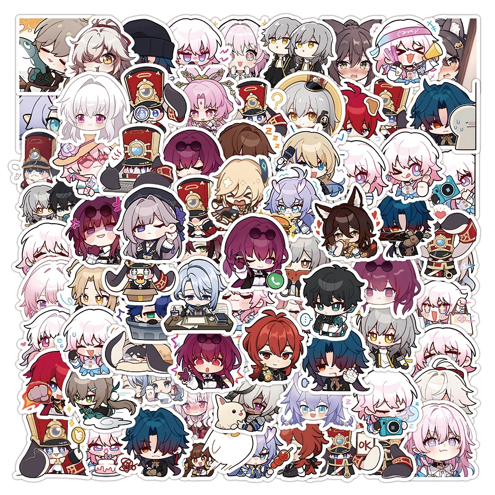 100PCS Hot Game Honkai: Star Rail Graffiti stickers For Helmet Bicycle ...