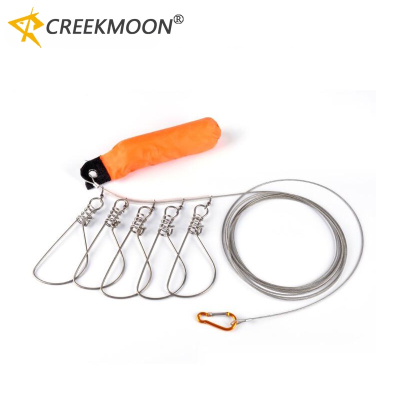 5m Fishing Lock Buckle Stainless Steel Live Fish Lock Belt Fishing ...