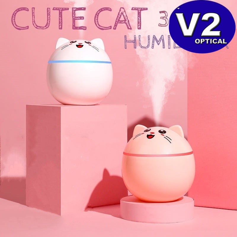 Cute Cat 300ml Air Diffuser Humidifier Aromatherapy Mini Mute USB Car ...