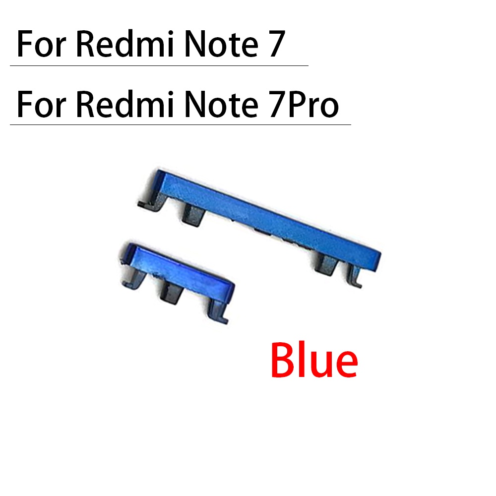 Kit De Boutons Volume Et Power Pour Xiaomi Redmi Note 7 / Note 7 Pro - Pack De Rechange Multicolore - Neuf