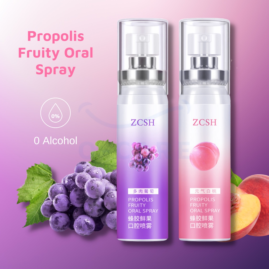 20ml Fruity Oral Spray Grape Peach Flavor Bad breath spray Mulut Wangi Penyegar Nafas Berbau