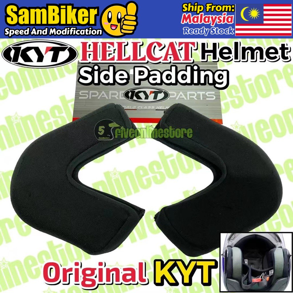 Original KYT Cheek Pad Hellcat Padding L 2XL KYT Helmet Hellcat Side