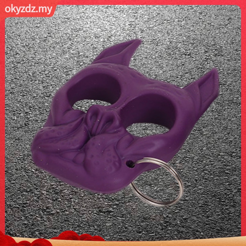 Plastic Steel Key Ring Dog Head Shape Knuckles MiniDefensive Key Chain (Purple) okyzdz Shopee