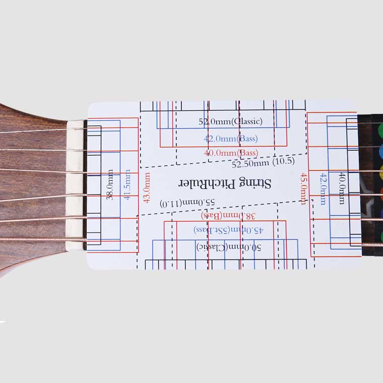 Amazthing Guitar String Action Gauge | String Pitch Ruler Card Luthier ...
