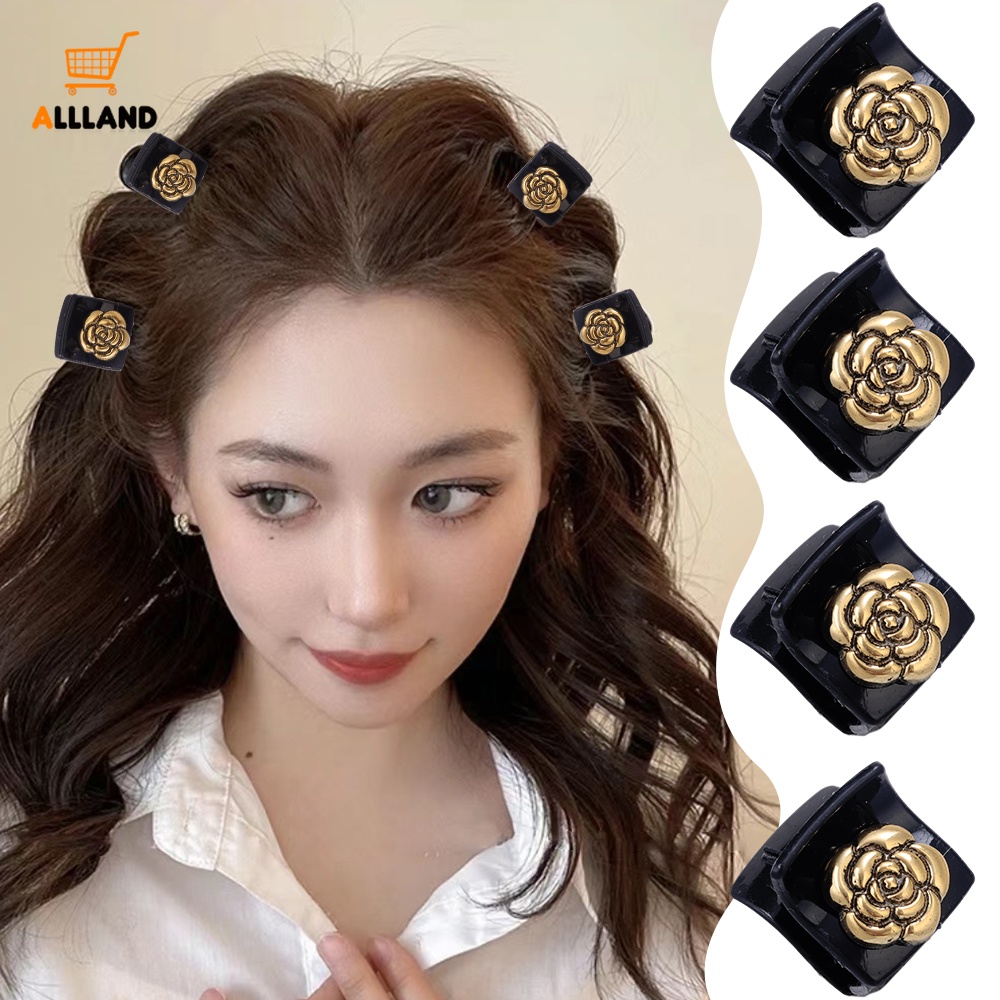 Korean INS Style Elegant Camellia Flower Pearl Small Hair Claw Clip