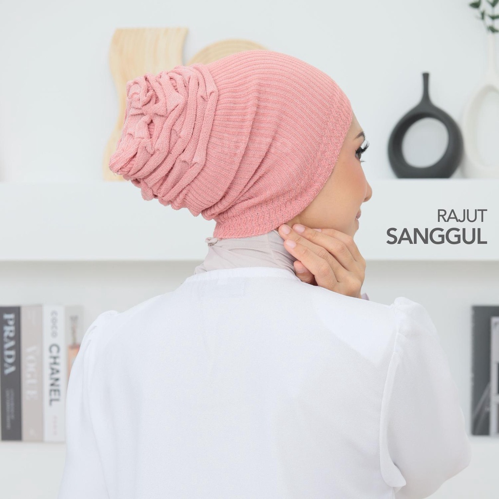 ALAYNA Inner Sanggul Rajut | Scarf Anak Tudung Scaf Knit Skaf Anti ...