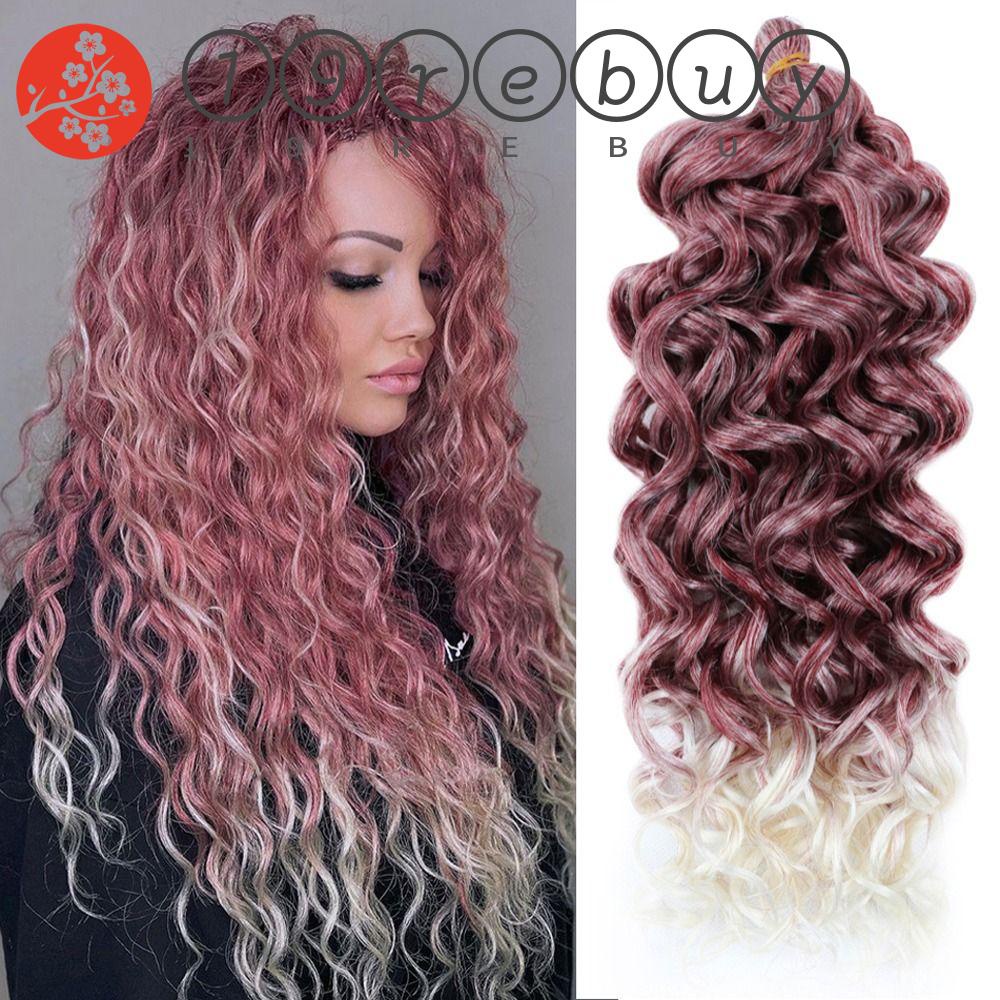 REBUY Hawaii Afro Curl, Kinky Synthetic Hair Ocean Wave Braid, Hair