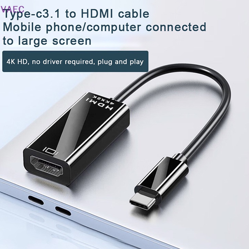 VAEC USB C To HDMI Cable 4K Type C HDMI Converter For PC Laptop TV