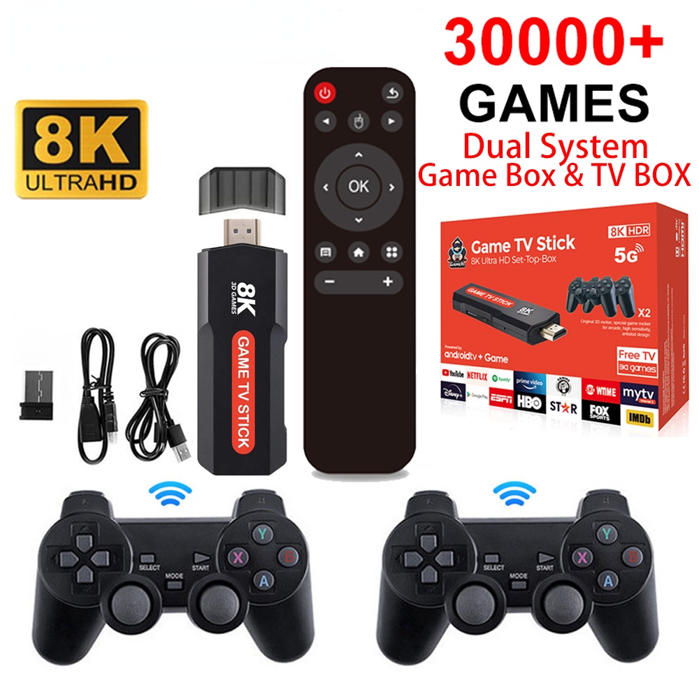 5G Game Console TV BOX X2 8K Retro Video Games Console with Wireless  Controller 64G Storage Gameboy Built-in 30000 Games | Shopee Malaysia