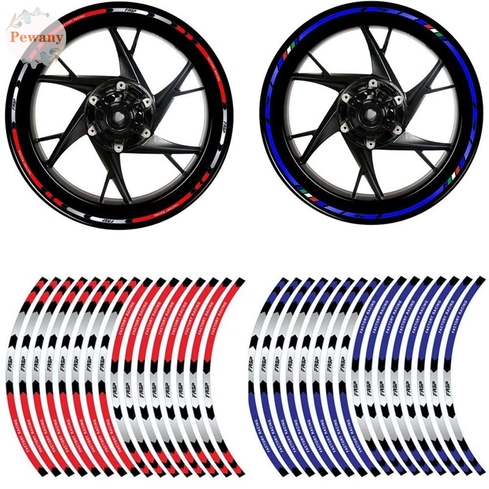 PEWANY Motorcycle Wheel Stickers Universal For Kawasaki Auto Decals