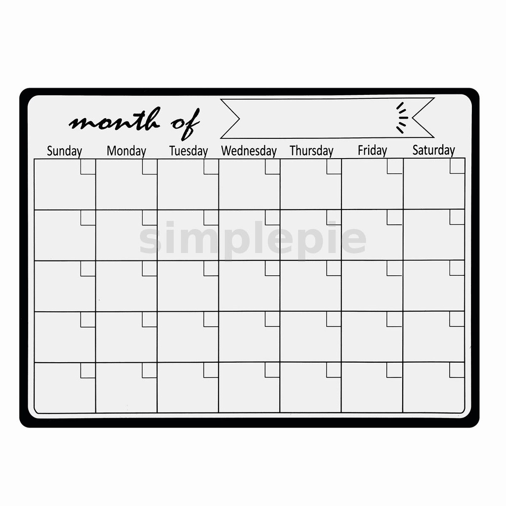 Calendar Sticker Rewritable Refrigerator Message Board